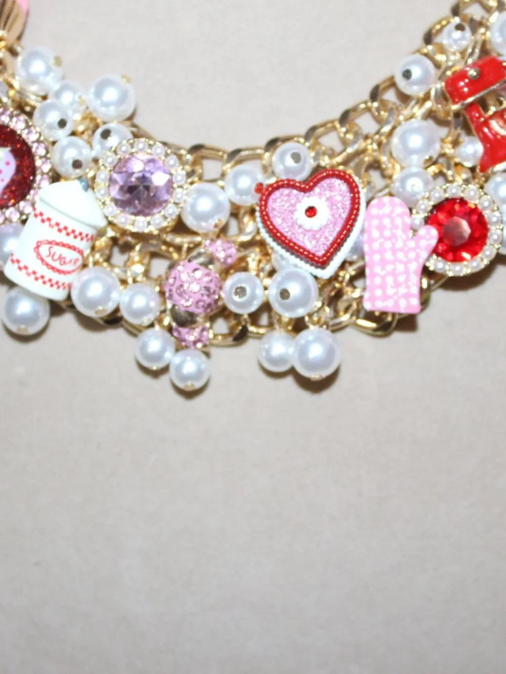 NWT Betsey Johnson Baking Bib Necklace and matching Bracelet FABULOUS!! - Picture 7 of 13